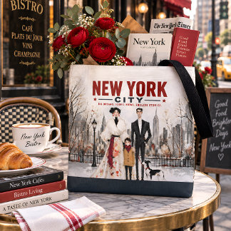 New York City Familienmode-Reiseplakat Urban Tasche