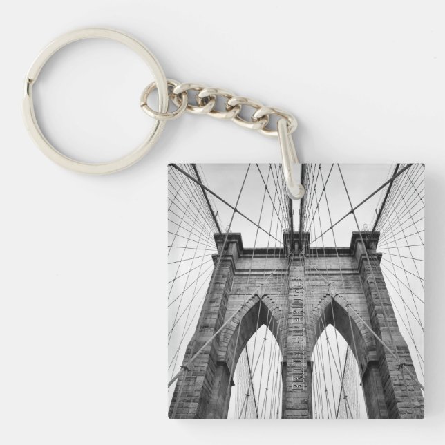 New York City Famous Brooklyn Bridge Schlüsselanhänger (Vorderseite)