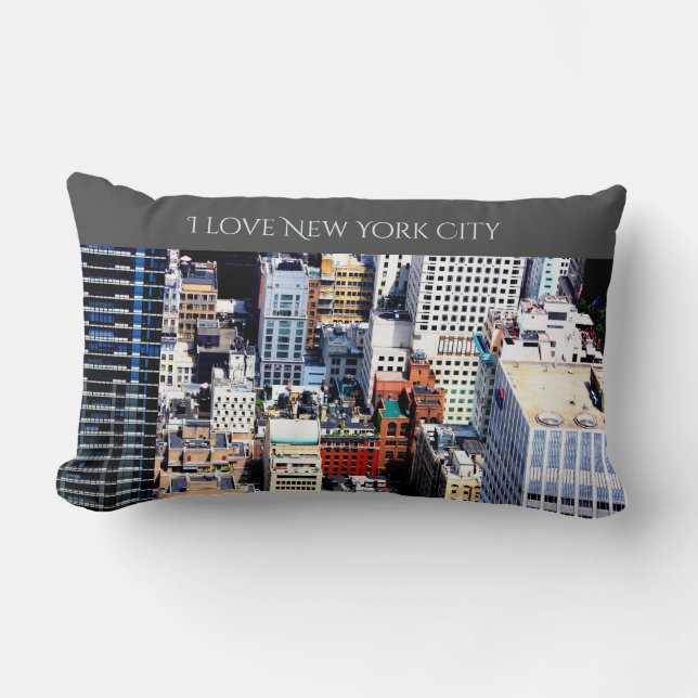 New York City farbenfrohe moderne Dekoration Lendenkissen (Vorderseite)