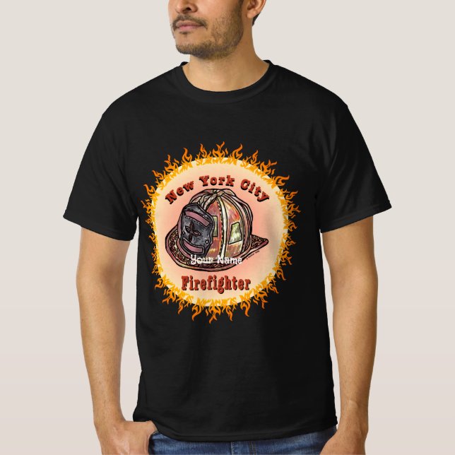New York City Feuerwehrmann T-Shirt (Vorderseite)