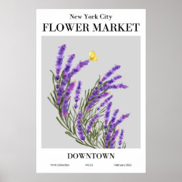 New York City Flower Market Downtown Poster