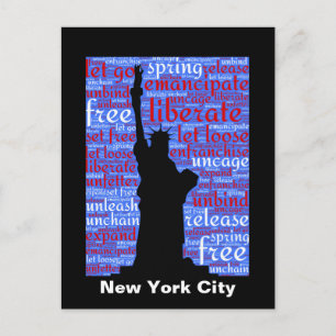 New York City Freiheitsstatue Postkarte