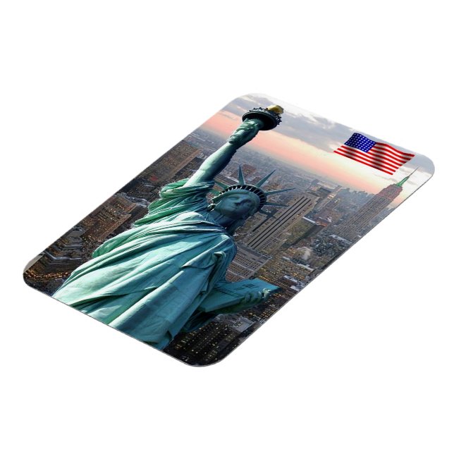 New York City - Freiheitsstatue - Vereinigte Staat Magnet (Linke Seite)