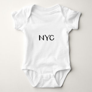 New York City Grunge Text Baby Strampler
