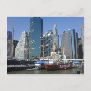 New York City Harbour Boats Postkarte