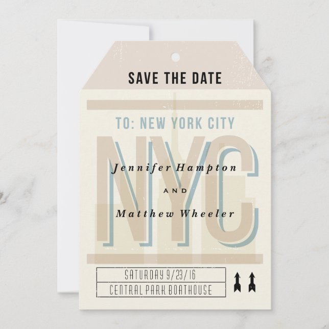 New York City Hochzeit in Urlaubsort (Vorderseite)