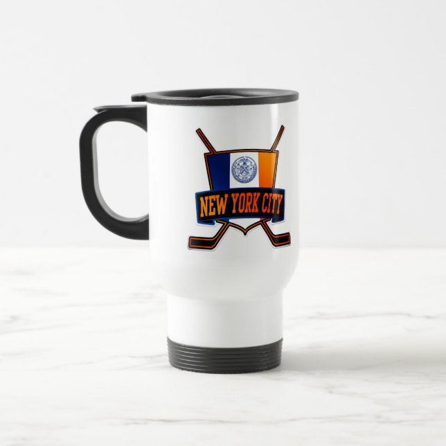 New York City Hockey Flag Reisebecher (Links)