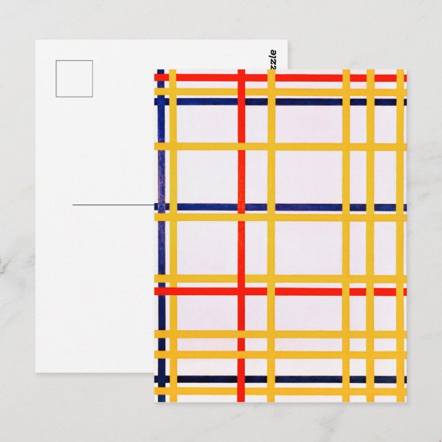 New York City I | Piet Mondrian | Postkarte (Vorne/Hinten)
