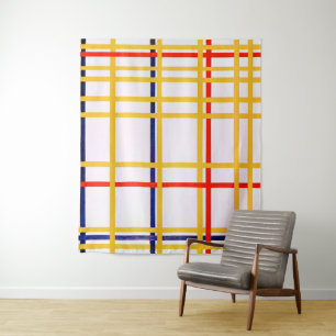 New York City I Piet Mondrian Wandteppich