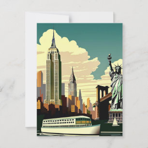 New York City Iconic Postcard Postkarte