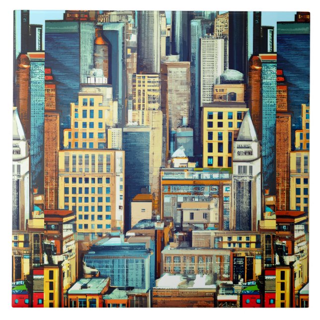 New York City Illustration Fliese (Vorderseite)