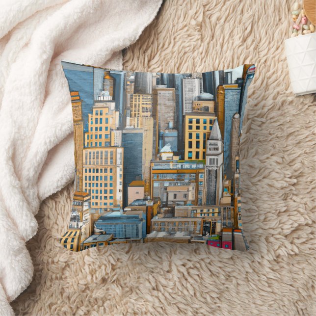 New York City Illustration Kissen (Decke)