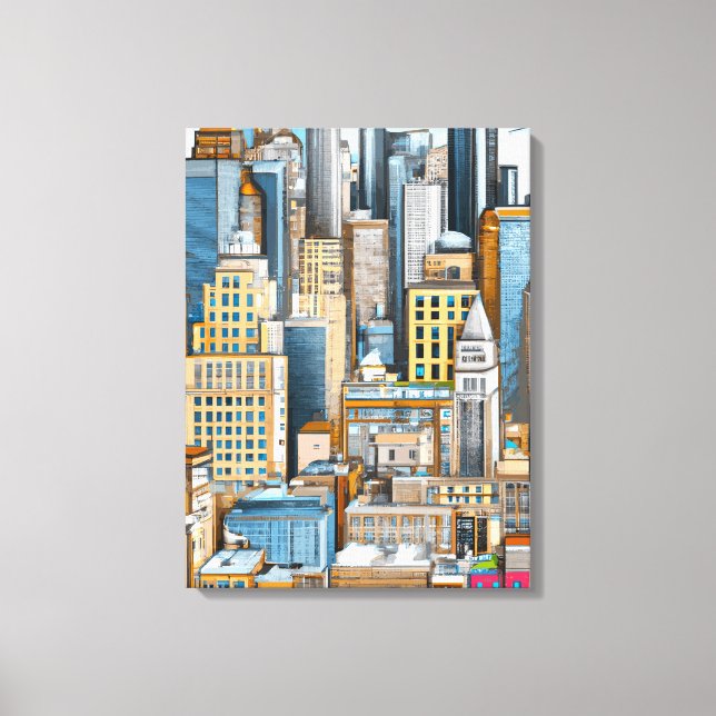 New York City Illustration Leinwanddruck (Vorderseite)