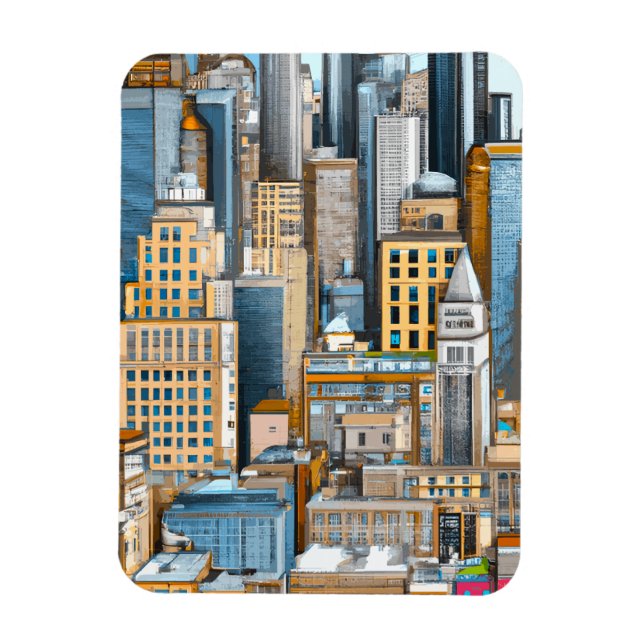 New York City Illustration Magnet (Vertikal)