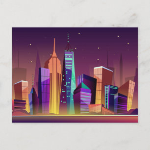 New York City Illustration Postcard Postkarte