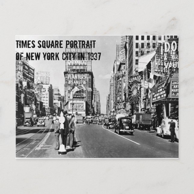 New York City im Jahr 1937 Postkarte (Vorderseite)