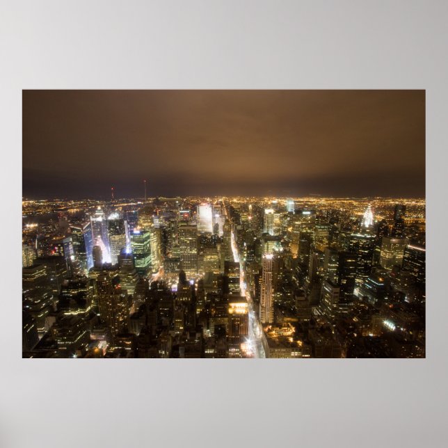 New York City im Nachtdruck Poster (Vorne)