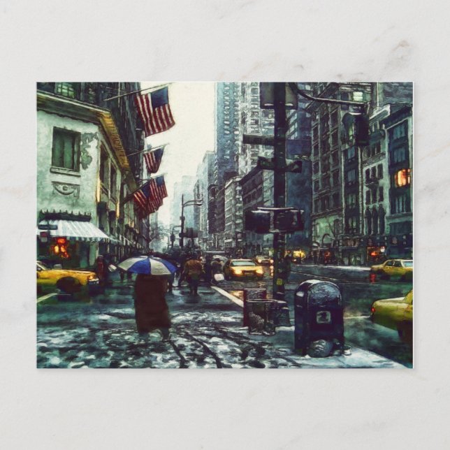 New York City im Winter Postkarte (Vorderseite)