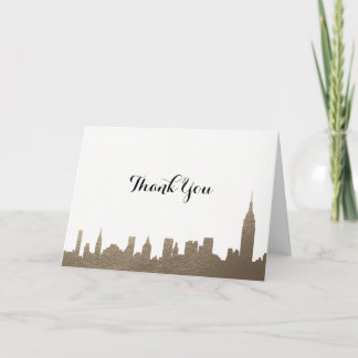 New York City Imitate Gold Dankeschön Card Dankeskarte