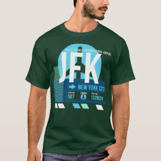 New York City JFK Flughafen-Code Gepäckanhänger T-Shirt