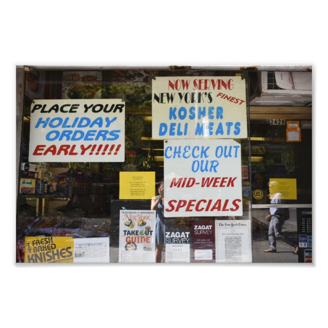New York City Kosher Deli Windows Fotografie NYC (Vorne)