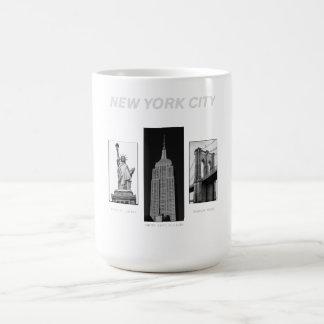 New York City Landmarks Schwarz Weiß Urbane Illust Kaffeetasse