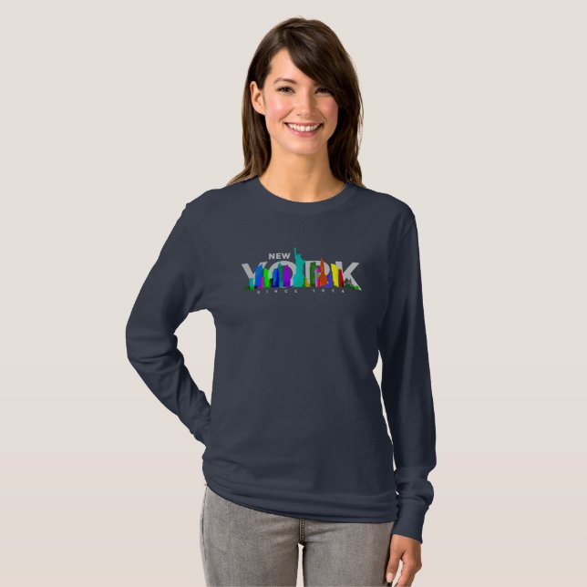 New York City | Langschläfchen für Frauen T-Shirt (Vorne ganz)