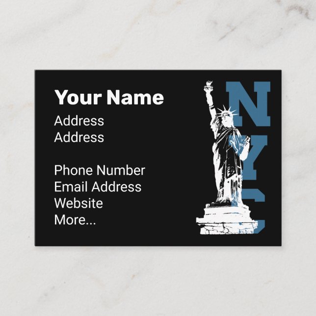 New York City Liberty Statue Design Visitenkarte (Vorderseite)