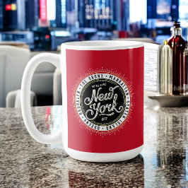 New York City Logo mit Boroughs Kaffeetasse