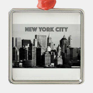 New York City Lower-Manhattan Pro Foto Ornament Aus Metall