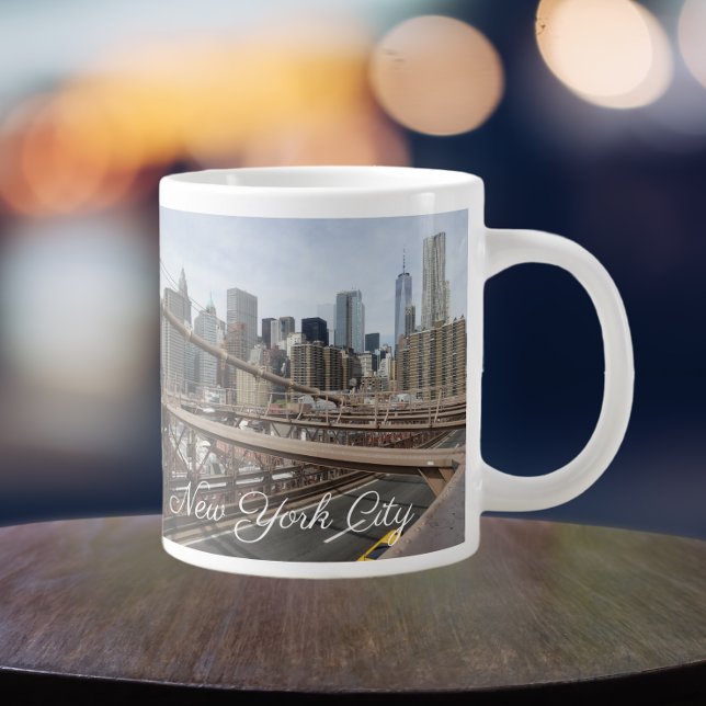 New York City Lower Manhattan Skyline Jumbo-Tasse (In Situ)