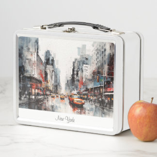 New York City, malerische Landschaft Metall Brotdose
