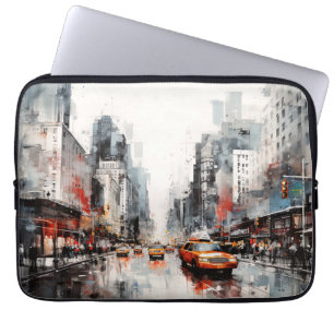 New York City, malte Landschaft. Laptopschutzhülle
