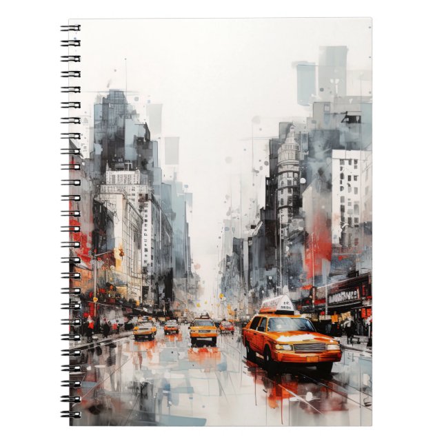New York City, malte Landschaft. Notizblock (Vorderseite)