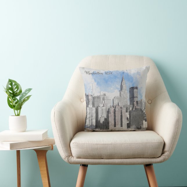 New York City Manhattan Skyline Kissen (Stuhl )