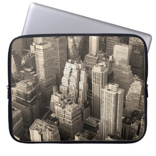 New York City Manhattan Skyline-Luftaufnahme schwa Laptopschutzhülle