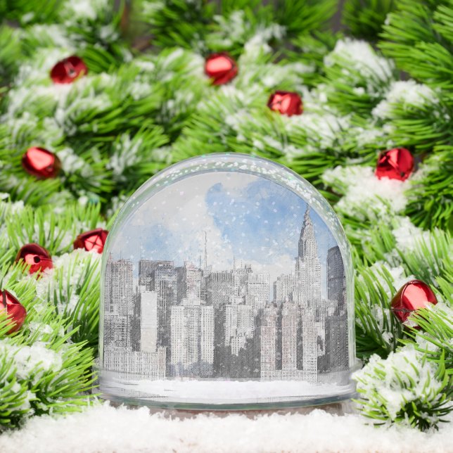 New York City Manhattan Skyline – NYC Travel  Schneekugeln (Weihnachten)
