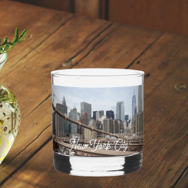 New York City Manhattan Skyline Whiskyglas (In Situ Table)