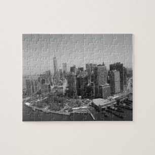 New York City Manhattan Skyscrappers Schwarz-weiß