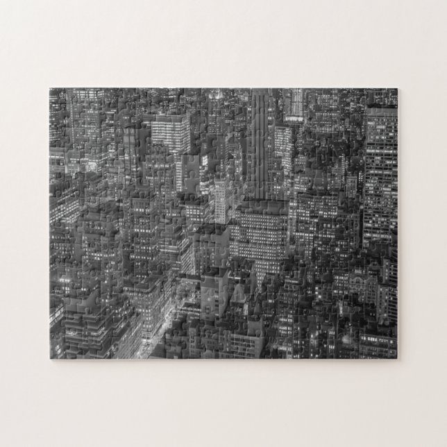 New York City Manhattan Skyscrappers Schwarz-weiß (Horizontal)