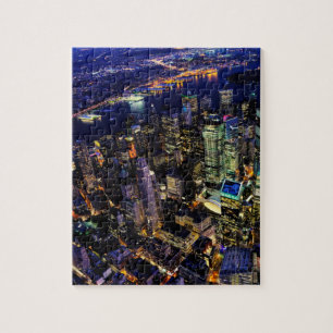 New York City, Manhattan, USA Stadtansicht bei Nac