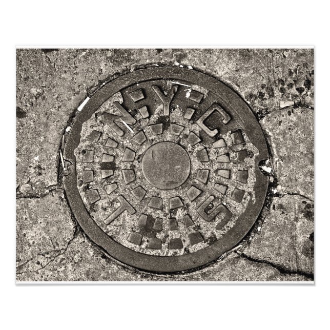 New York City Manhole Cover Fotodruck (Vorne)