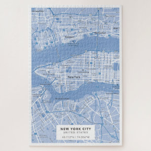 New York City Map (Blue)