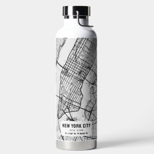 New York City Map Wasserflasche Trinkflasche
