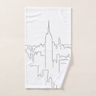 New York City Minimal Line Badhandtuch Set