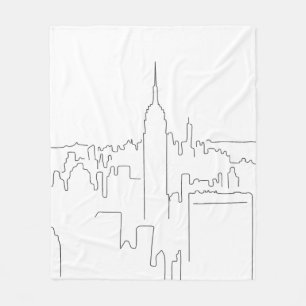 New York City Minimal Line Fleecedecke