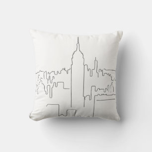 New York City Minimal Line Kissen