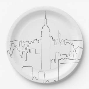 New York City Minimal Line Pappteller