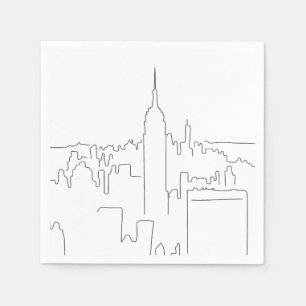 New York City Minimal Line Serviette