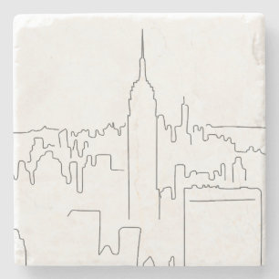 New York City Minimal Line Steinuntersetzer